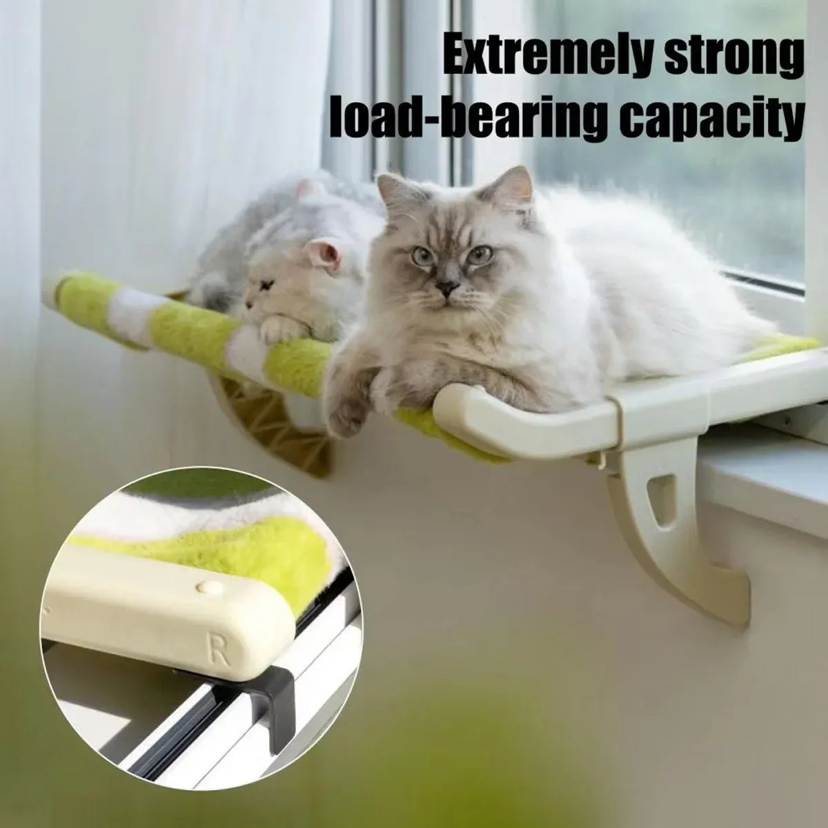 Hanging Cat Hammock Bed Durable for Window Indoor Pet Sleeping