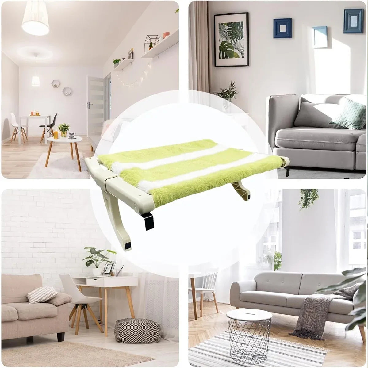 Hanging Cat Hammock Bed Durable for Window Indoor Pet Sleeping