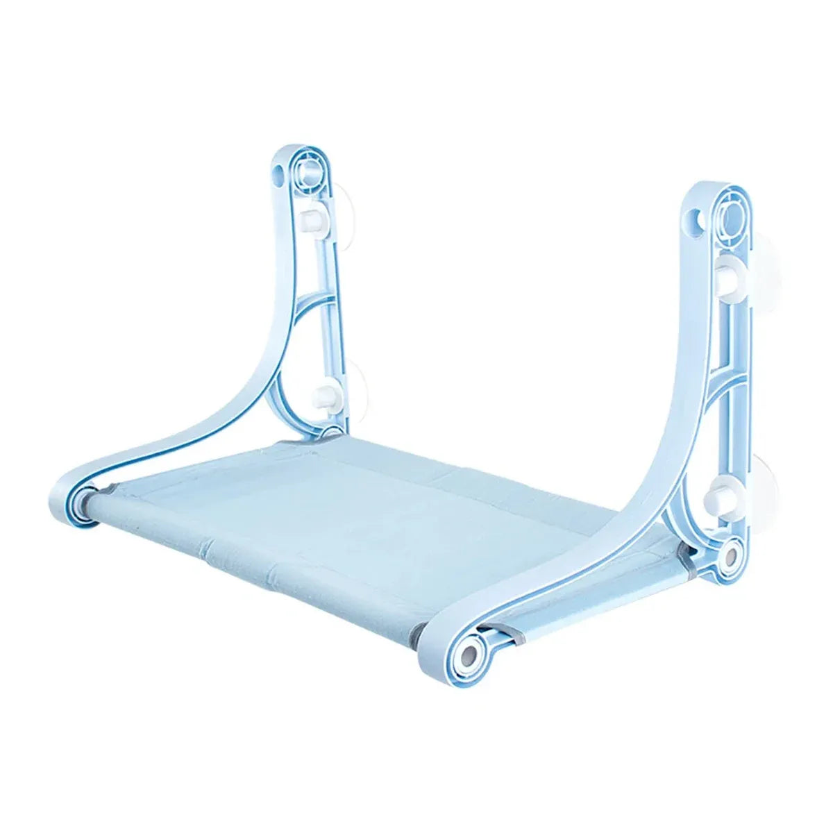 Cat Hammock for Wall Window Glass Suction Cup Style Comfortable Space Saving - Blue