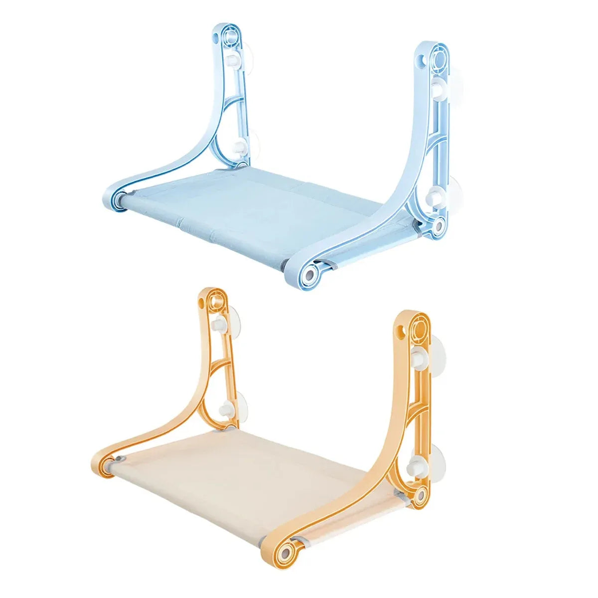 Cat Hammock for Wall Window Glass Suction Cup Style Comfortable Space Saving - Blue