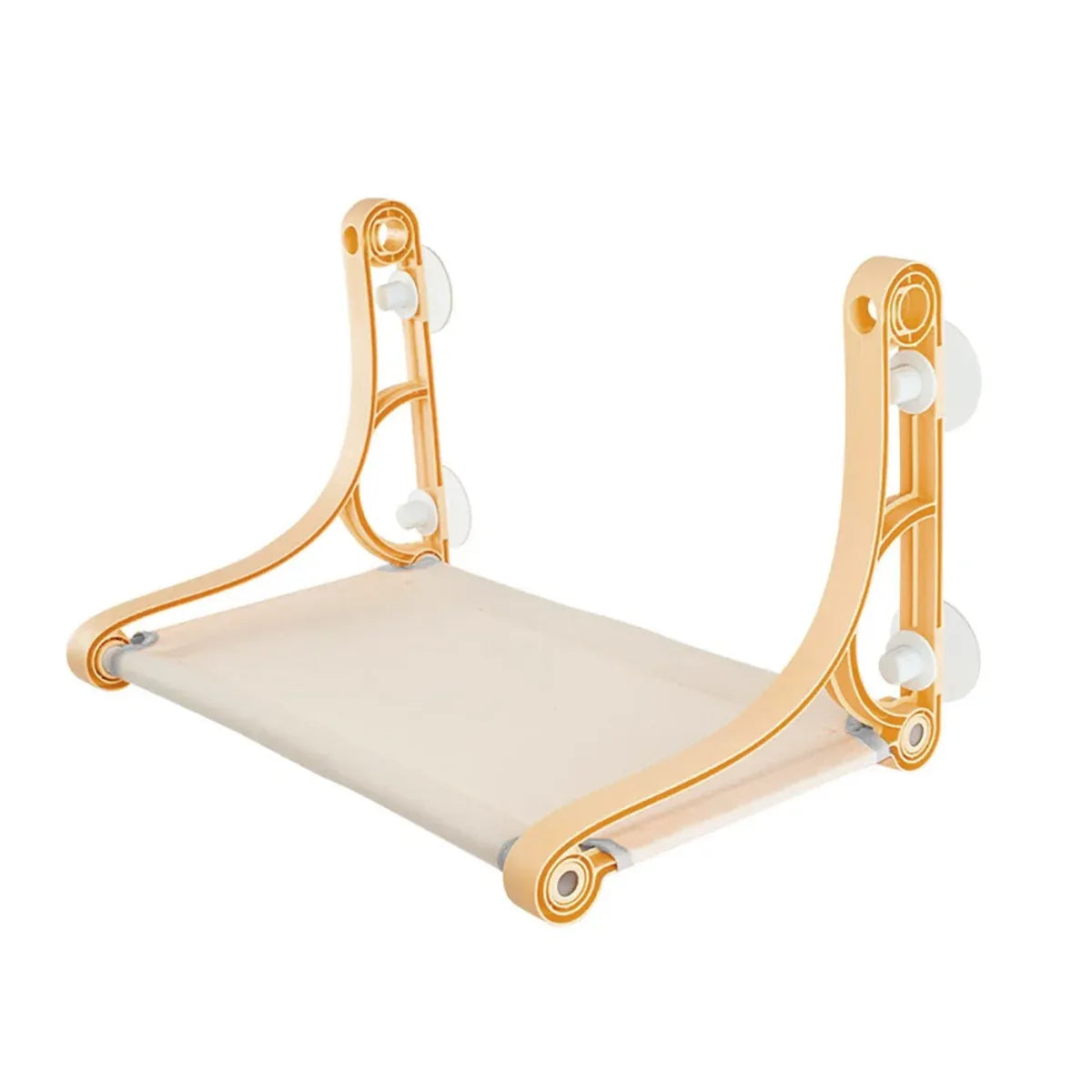 Cat Hammock for Wall Window Glass Suction Cup Style Comfortable Space Saving - Yellow