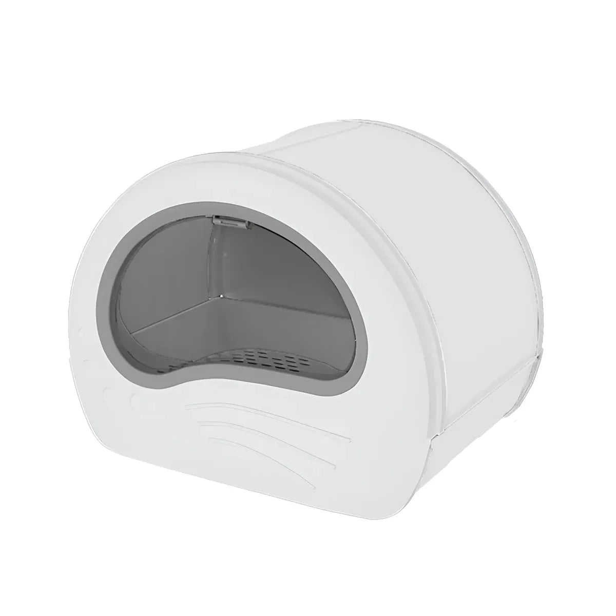 Large Fully Enclosed Cat Litter Box Pet Toilet Odour Control Easy Clean Tray - Coffee