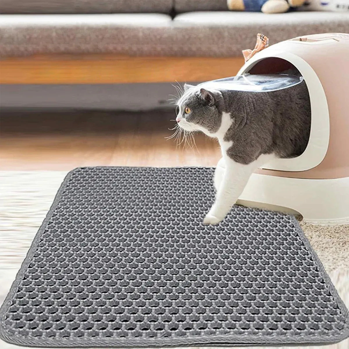 Washable Cat Litter Pad Waterproof Mat Reusable Pet Pee Training Pad Litter Box - 35x60cm