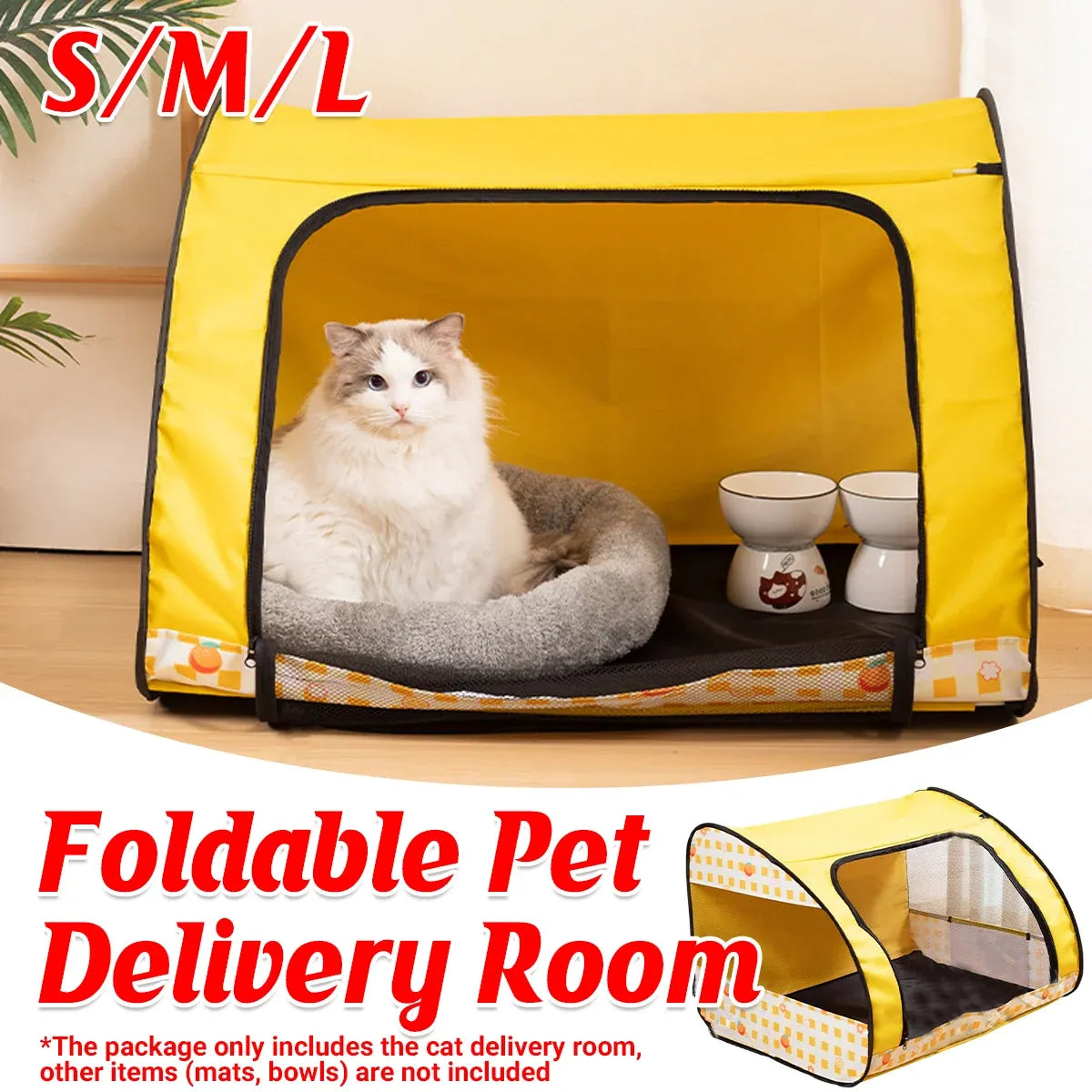 Foldable Pet Tent Large Cat Nest Indoor Cage Enclosure Kitten Delivery Space - L