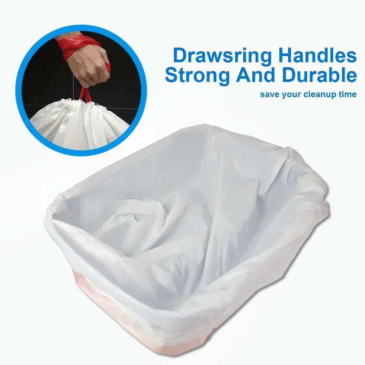 10 PCS Disposable Pet Waste Bags Cat Litter Bags Thickened Heavy Duty Leakproof - S