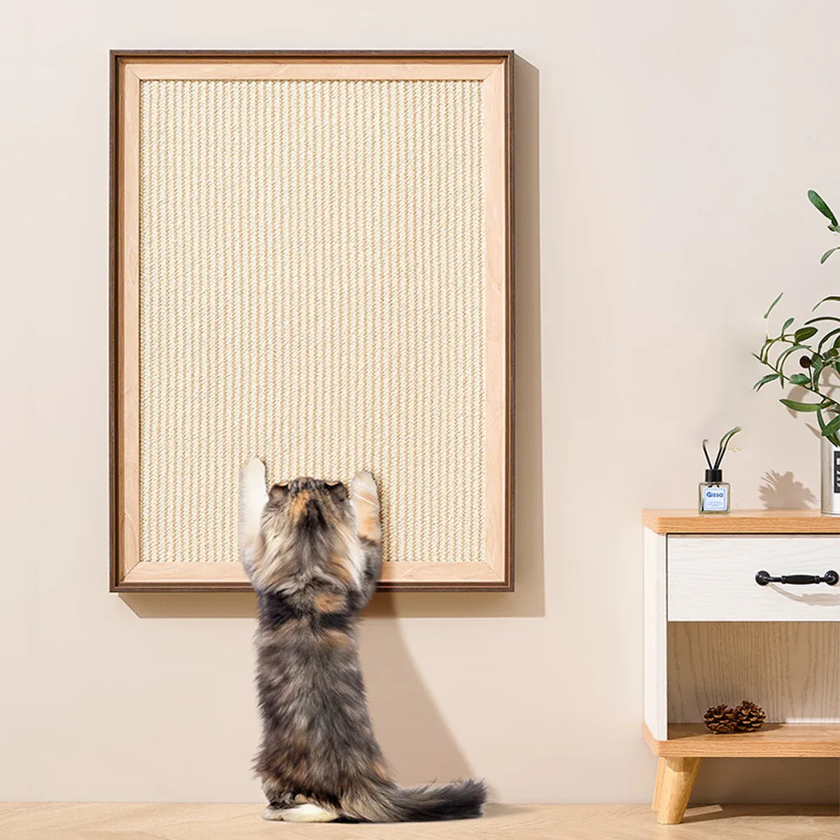 Sisal Cat Scratching Board Durable Space Saving for Indoor Cats Kittens Play