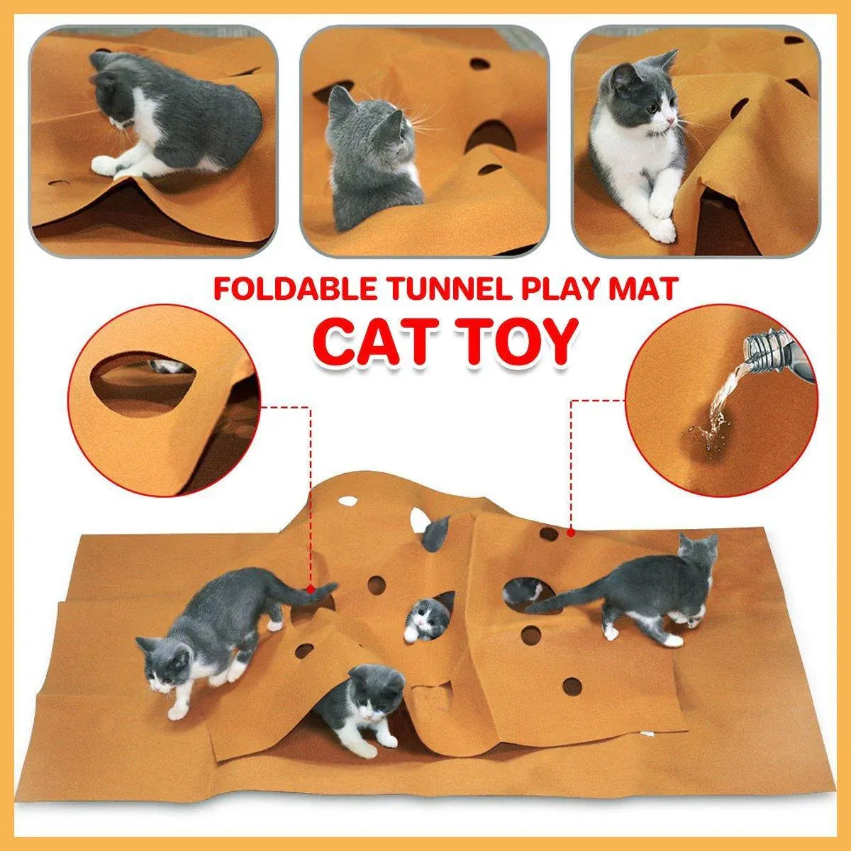Pet Supplies Puppy Semi Enclosed Tunnel Cat Scratch Board Pad Toy Climbing Rack