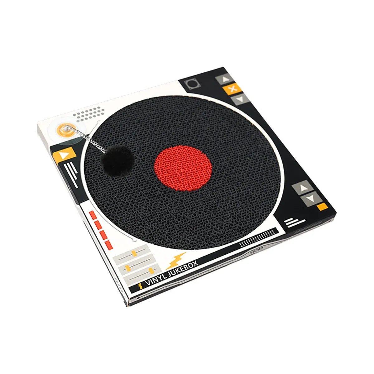 Record Player Cat Scratching Board Corrugated Cardboard Cat Toy