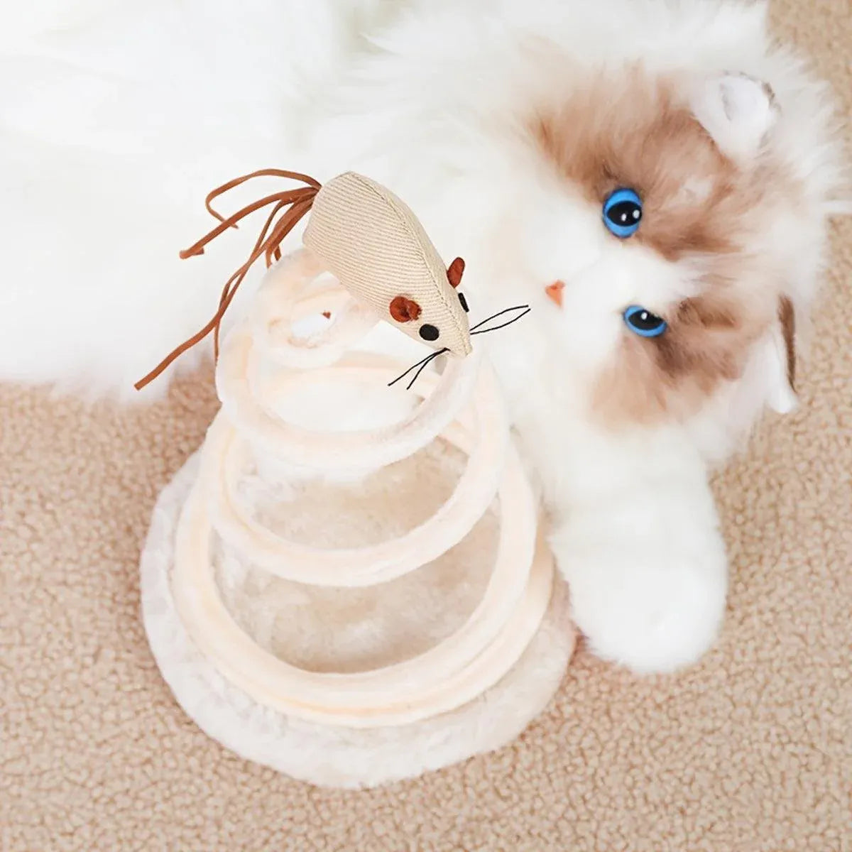 Durable Cat Scratching Board Interactive Scratch Pad Toy for Cats and Kittens - Ball