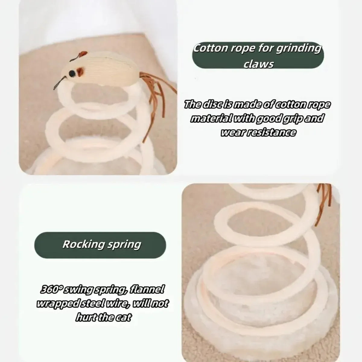Durable Cat Scratching Board Interactive Scratch Pad Toy for Cats and Kittens - Fish