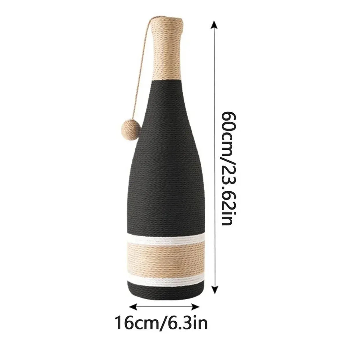 Vertical Cat Claw Wine Bottle Toy Kitten Scratcher Interactive Pet Play Chew Fun