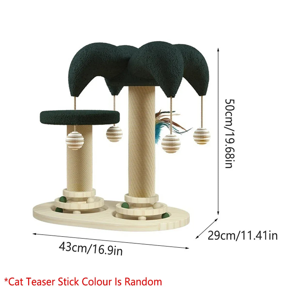 Cat Scratching Post Toy Turntable Climbing Frame Board Interactive Furniture