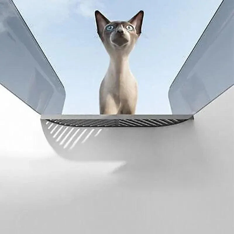 Litter Tray Box with Splash Guard and Wide Opening for Cats Open Top Design - White