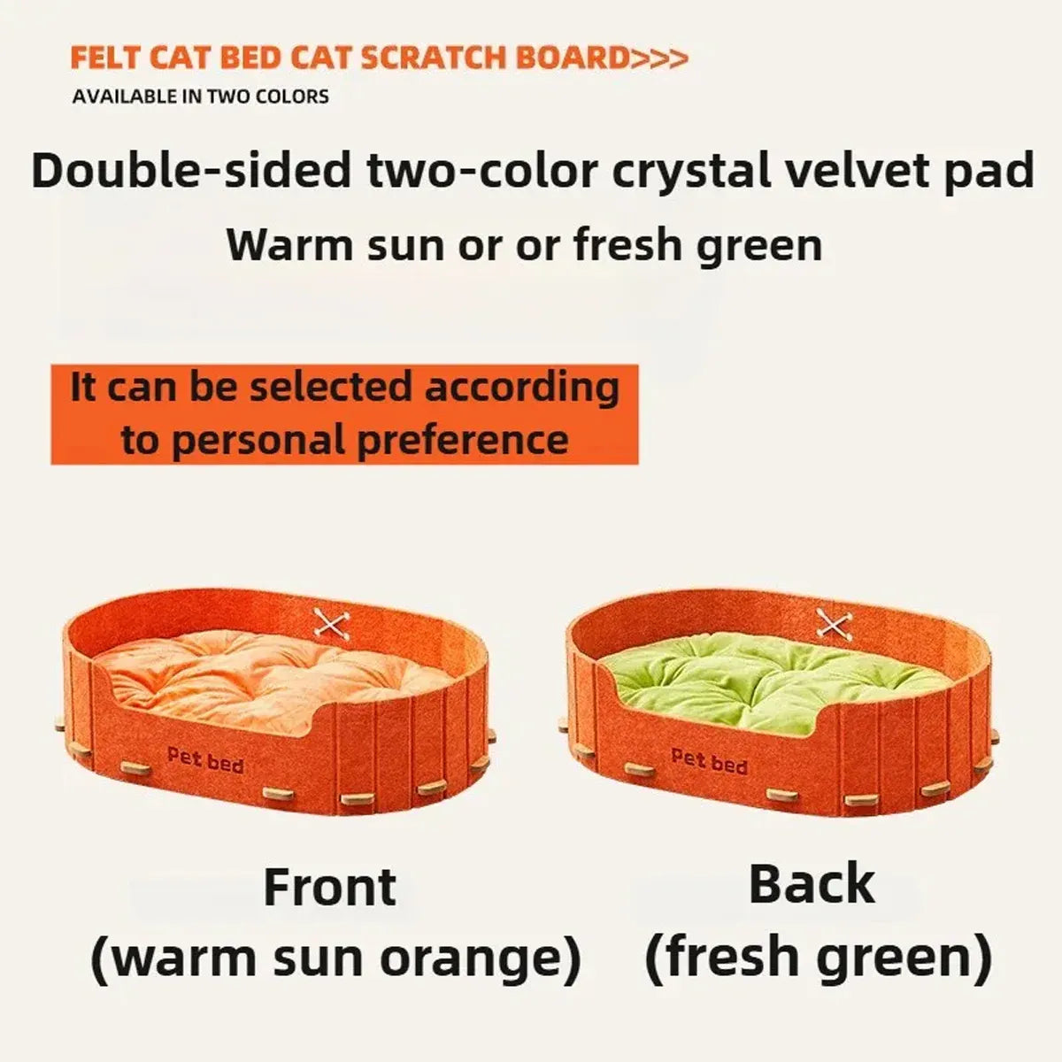 Pet Sleeping Bed Felt Cat Nest Warm Dog Bed Soft Indoor Cushion Removable Design - Grey