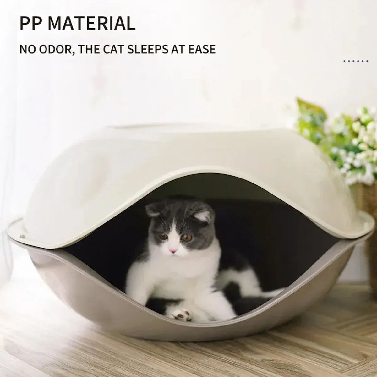 Cat Bed Semi Enclosed Nest Removable Washable Pet House Four Seasons Portable
