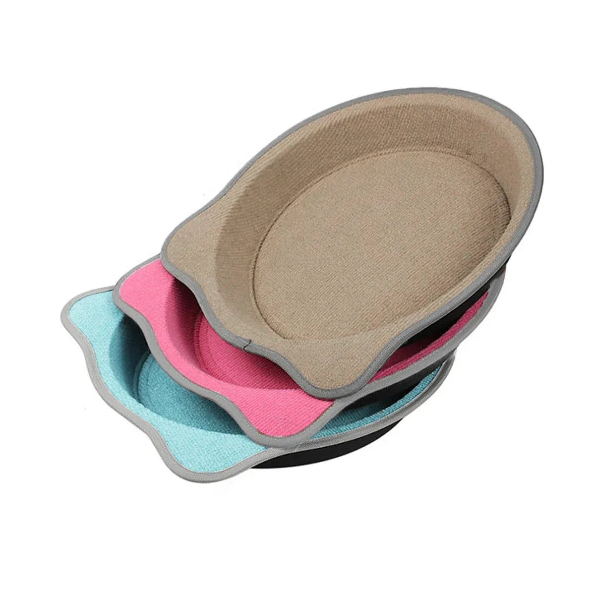 Cat Scratching Post Pad 2 in 1 PP Blanket Non Slip Indoor Kitten 38 x 38 x 5cm - Pink