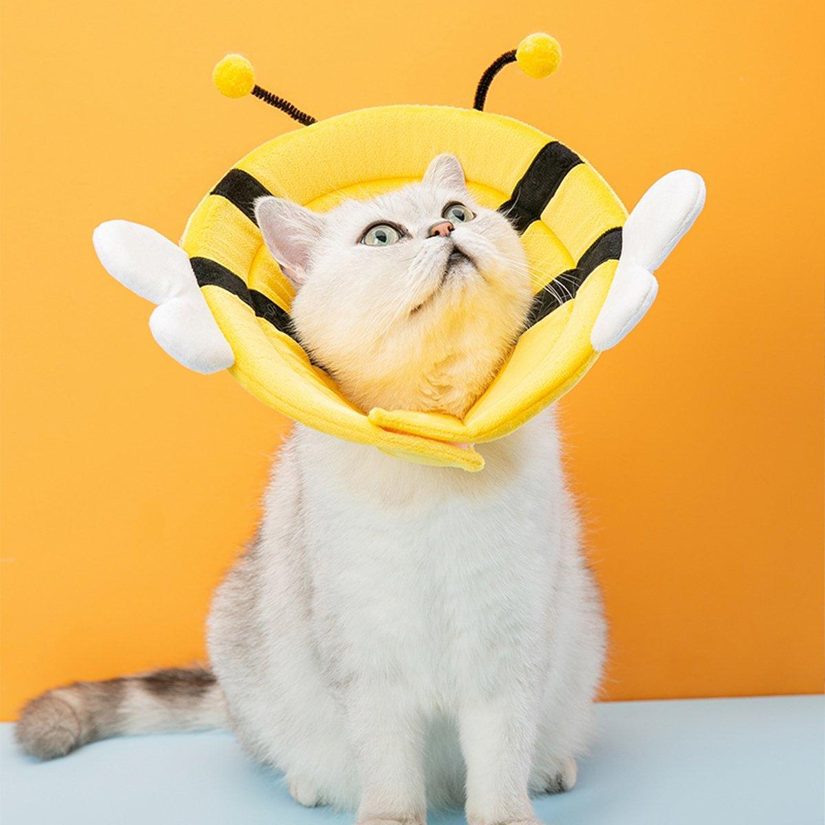 Elizabeth Circle Cat Sterilization Collar Anti-Licking Pet Scarf for Cat and Dog - Orange Carrot-L