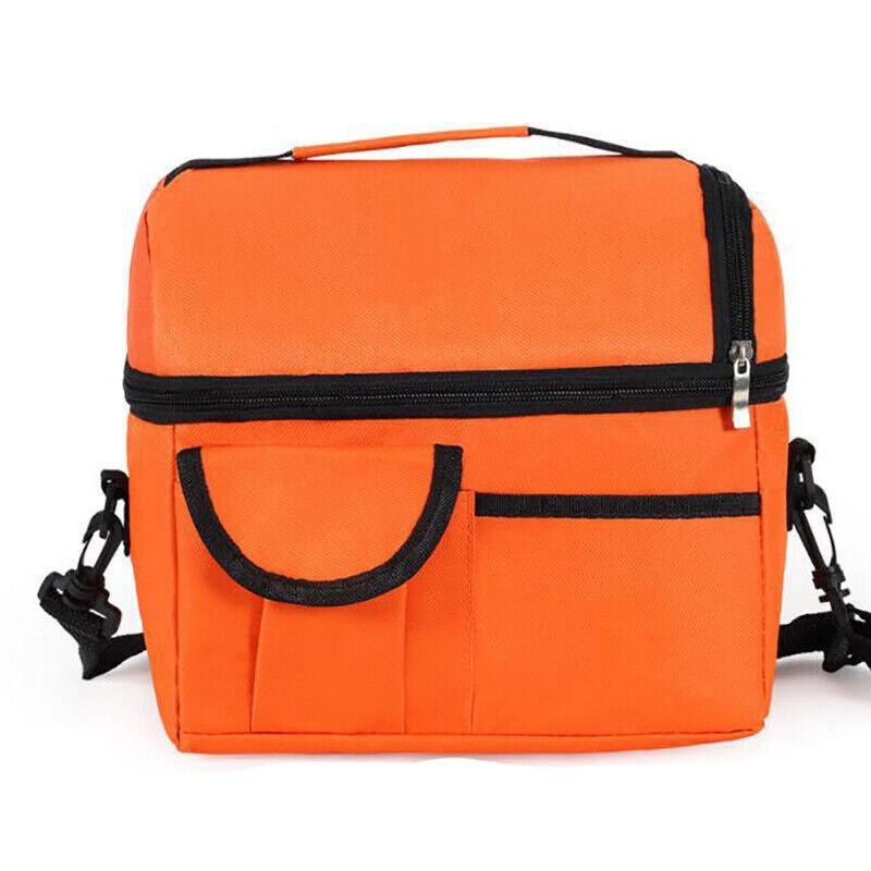 Insulated Lunch Bag Box Tote Cooler For Women Men Hot Cold Food Thermal - Blue