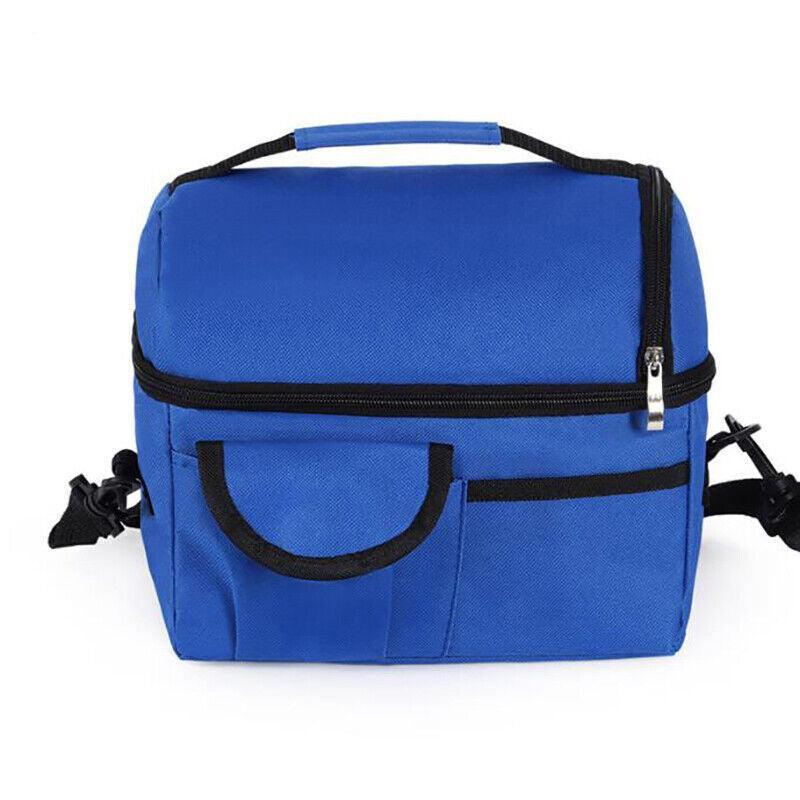 Insulated Lunch Bag Box Tote Cooler For Women Men Hot Cold Food Thermal - Grey