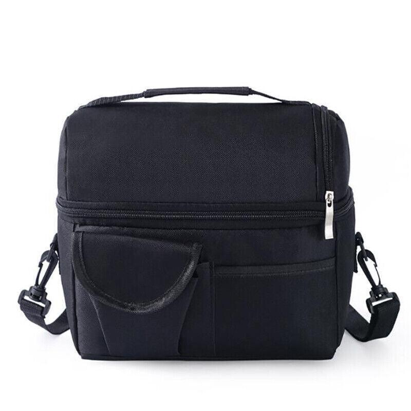 Insulated Lunch Bag Box Tote Cooler For Women Men Hot Cold Food Thermal - Wine Red