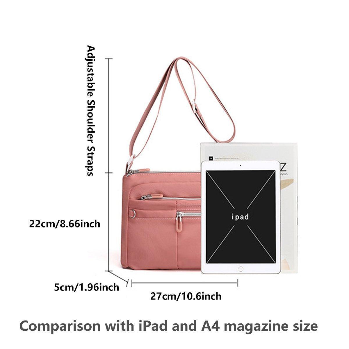 Ladies Large Capacity Crossbody Bag Single Shoulder Small Square Bag Handbag - Light Blue