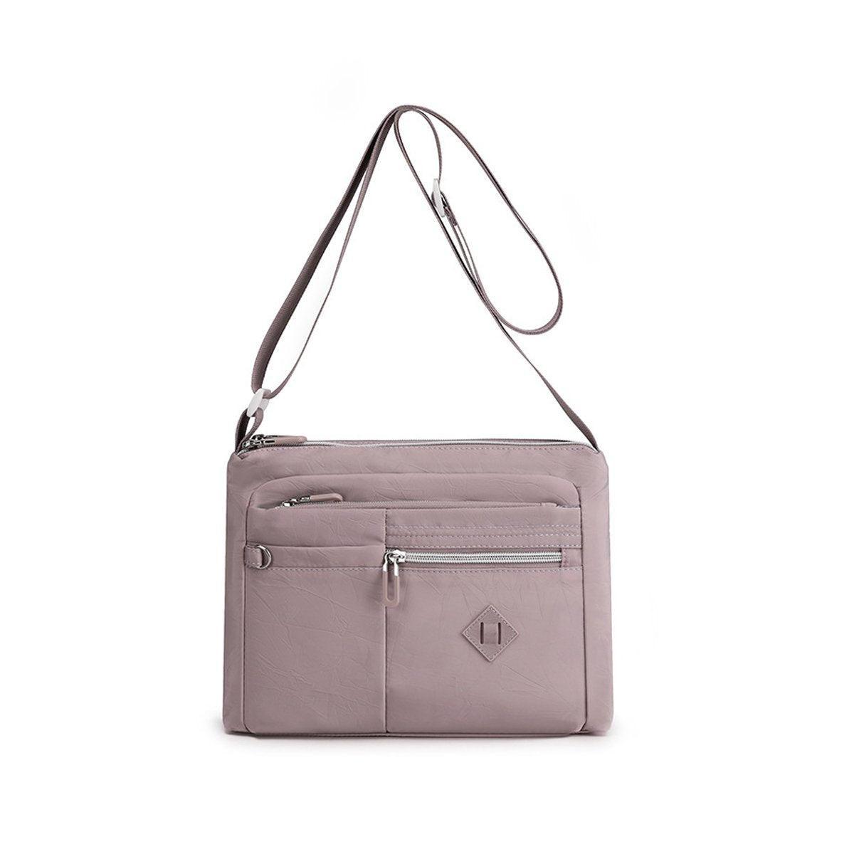 Ladies Large Capacity Crossbody Bag Single Shoulder Small Square Bag Handbag - Purple