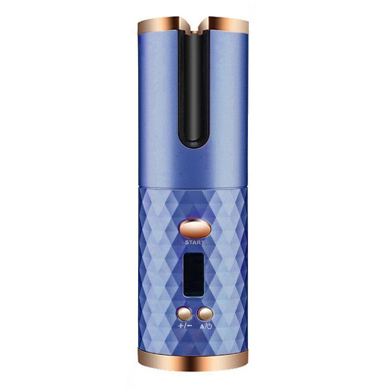 Lcd Cordless Auto Rotating Hair Curler Hair Waver Curling Iron Wireless Ceramic - Colourful