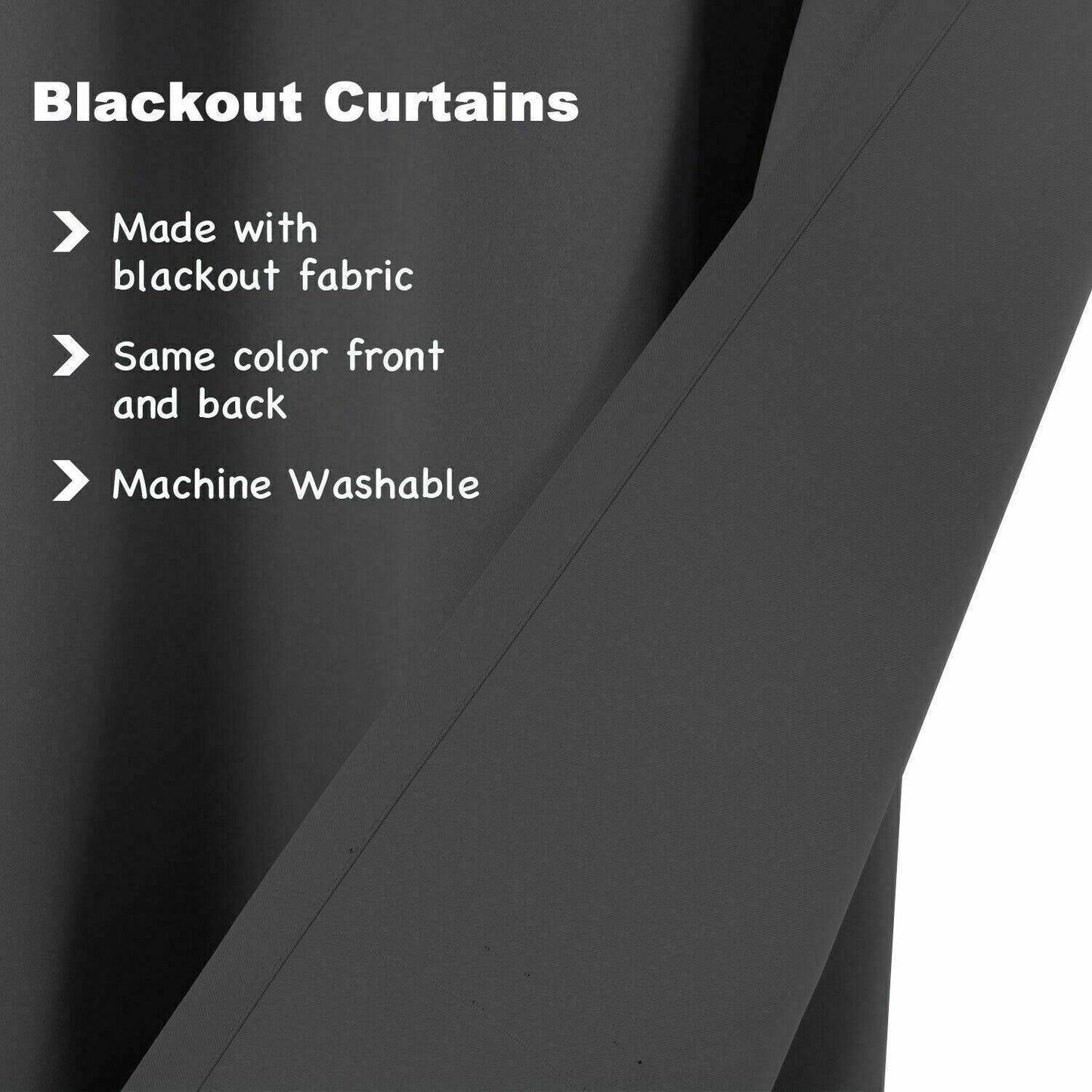 2pcs Semi Blackout Curtain Fabric Solid Colour Home Decor Drapes for Living Room - Light Grey - 132x244cm
