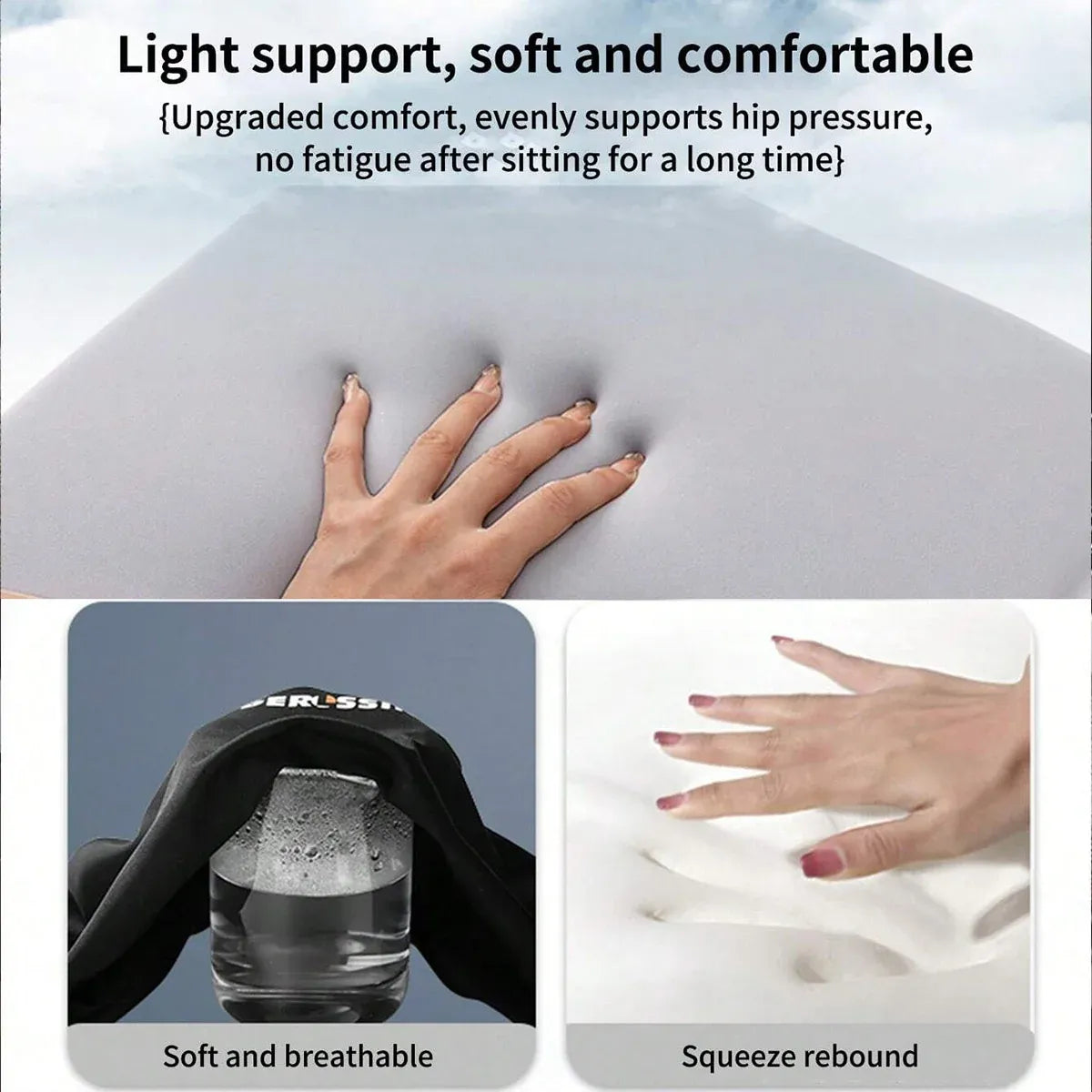 Comfort Cushion Pad Universal Vehicle Chair Mat Breathable Seat Protector - Beige