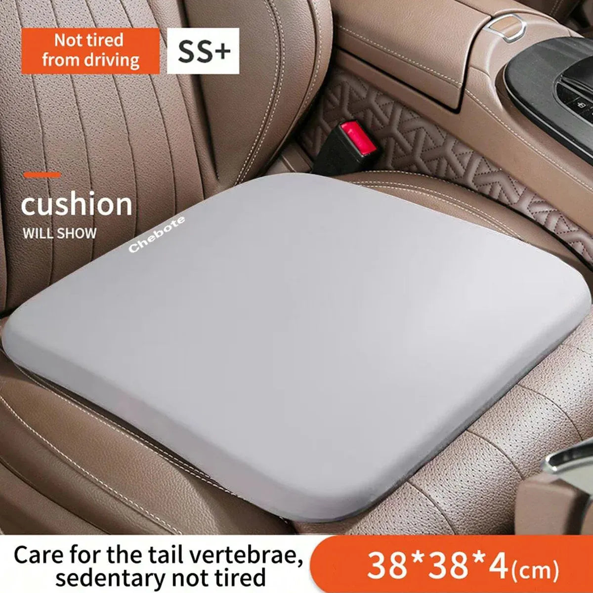 Comfort Cushion Pad Universal Vehicle Chair Mat Breathable Seat Protector - Beige