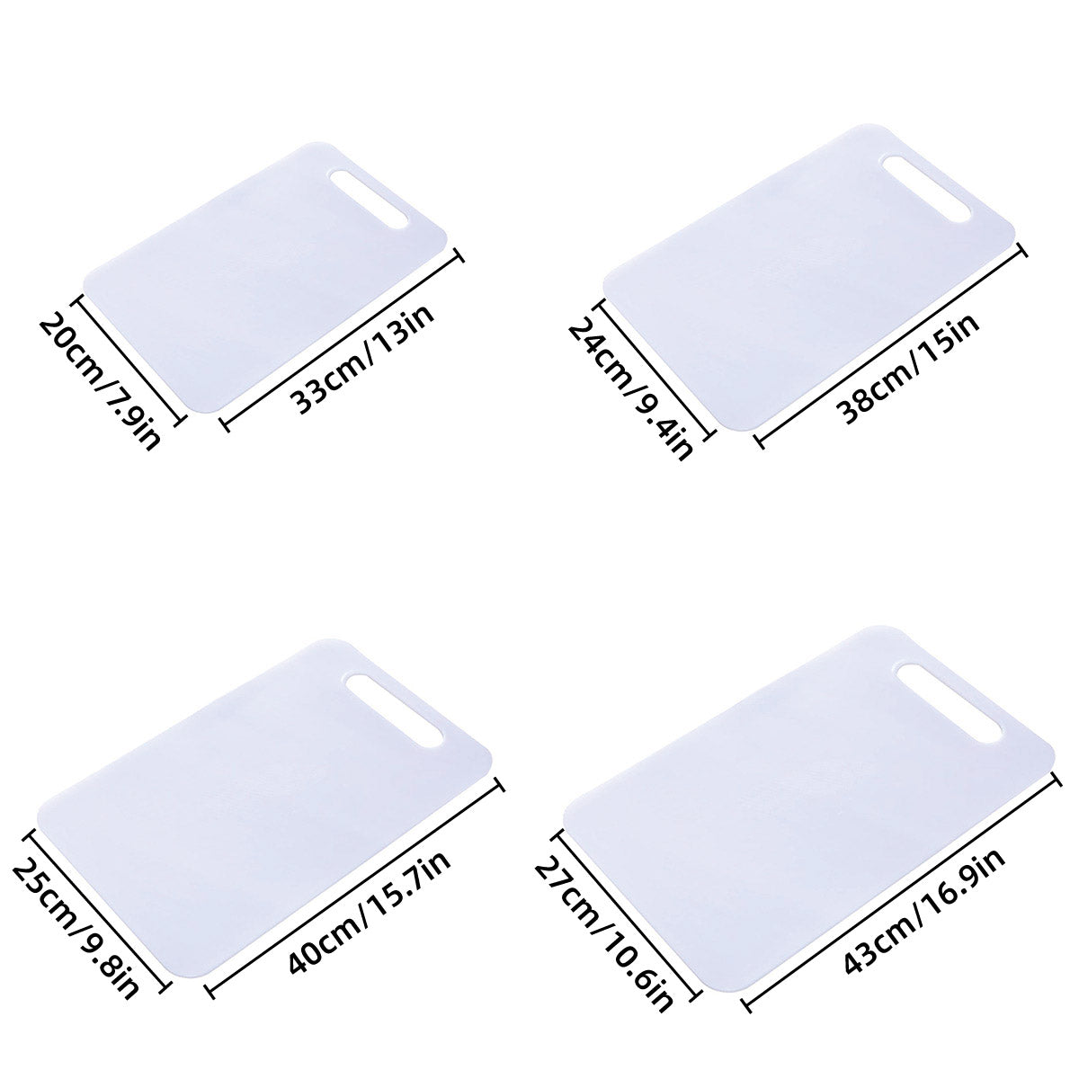 Plastic Cutting Board Small Size Chopping Board for Kitchen Food Prep Home Use - 40x25cm