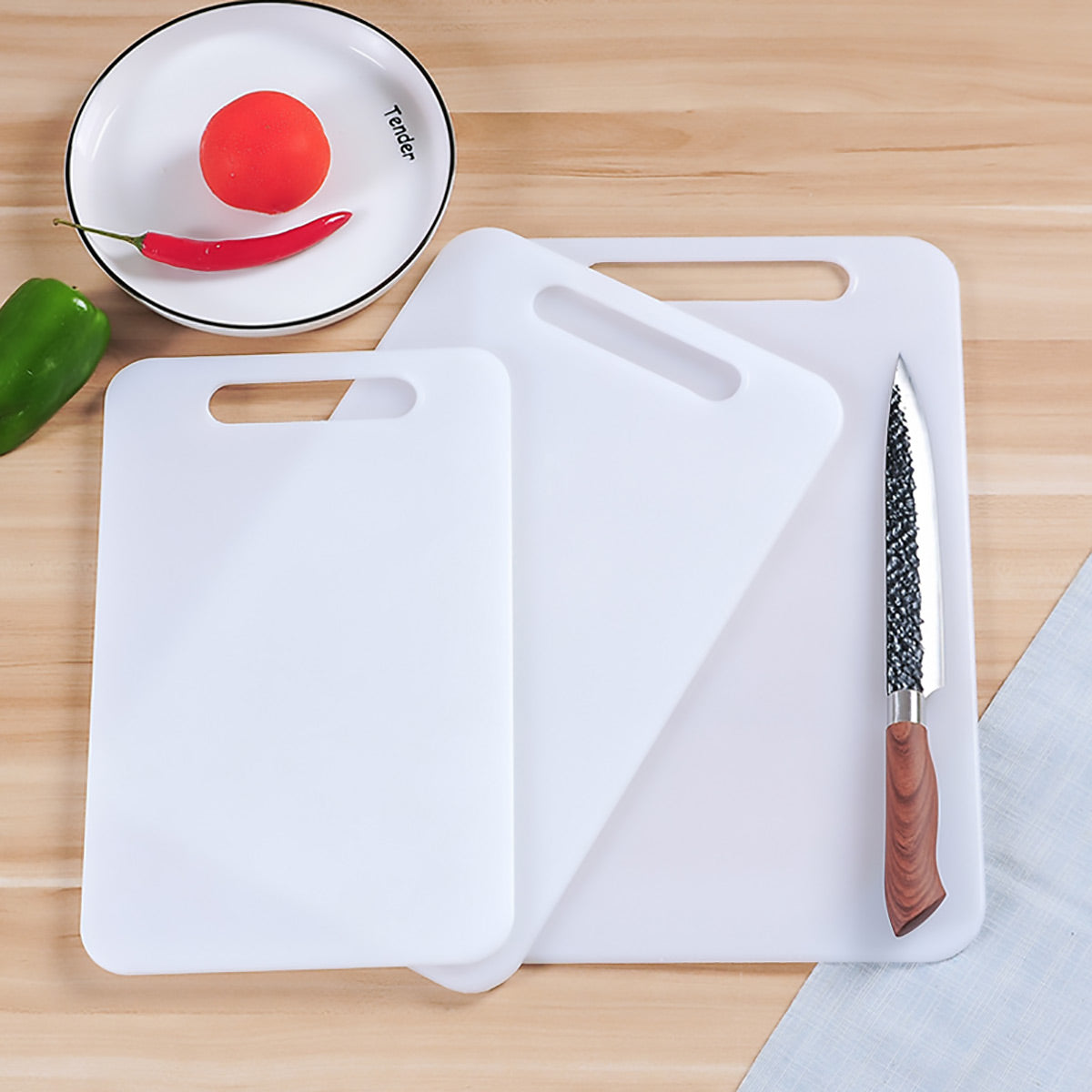 Plastic Cutting Board Small Size Chopping Board for Kitchen Food Prep Home Use - 40x25cm