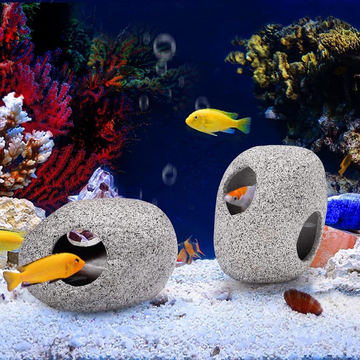 Clay Pot Aquarium Decoration Shrimp House Cichlid Breeding Tank Fish Nest - Ten Holes