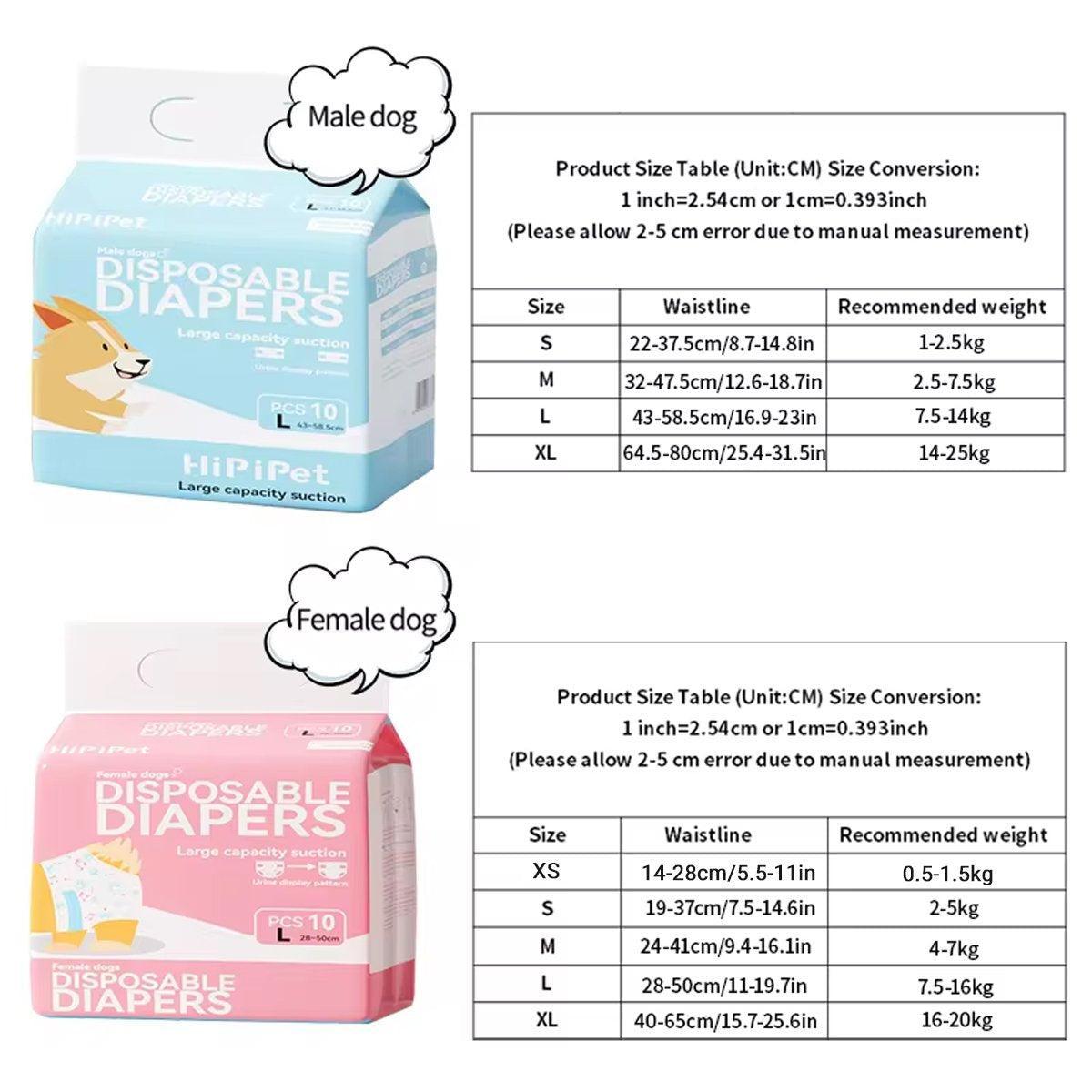 Dog Physiological Pants Pet Diaper Underwear for Hygiene and Incontinence Management - Male - M