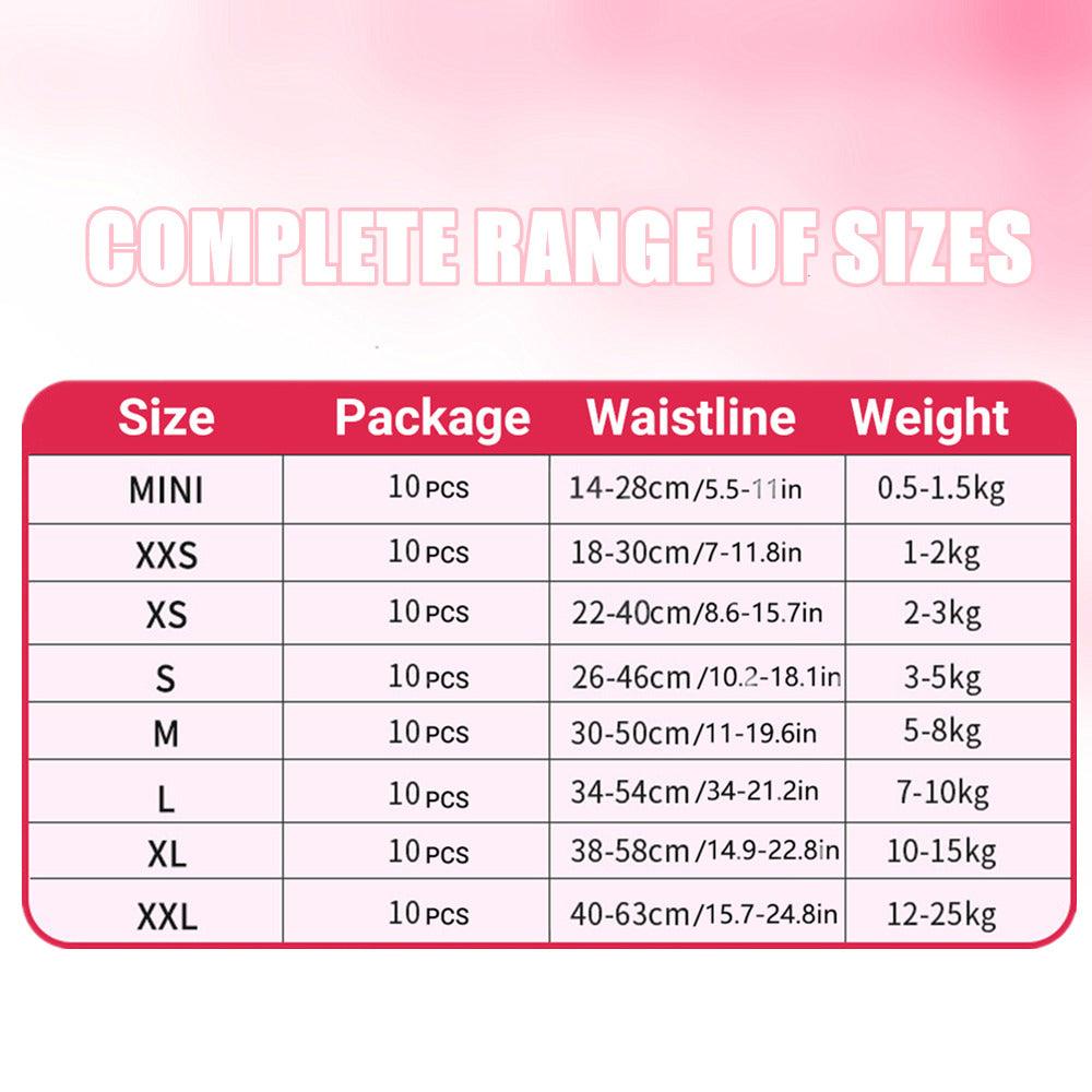 Disposable Female Dog Diapers Leakproof Breathable with Colour Indicator - XL 38-58cm