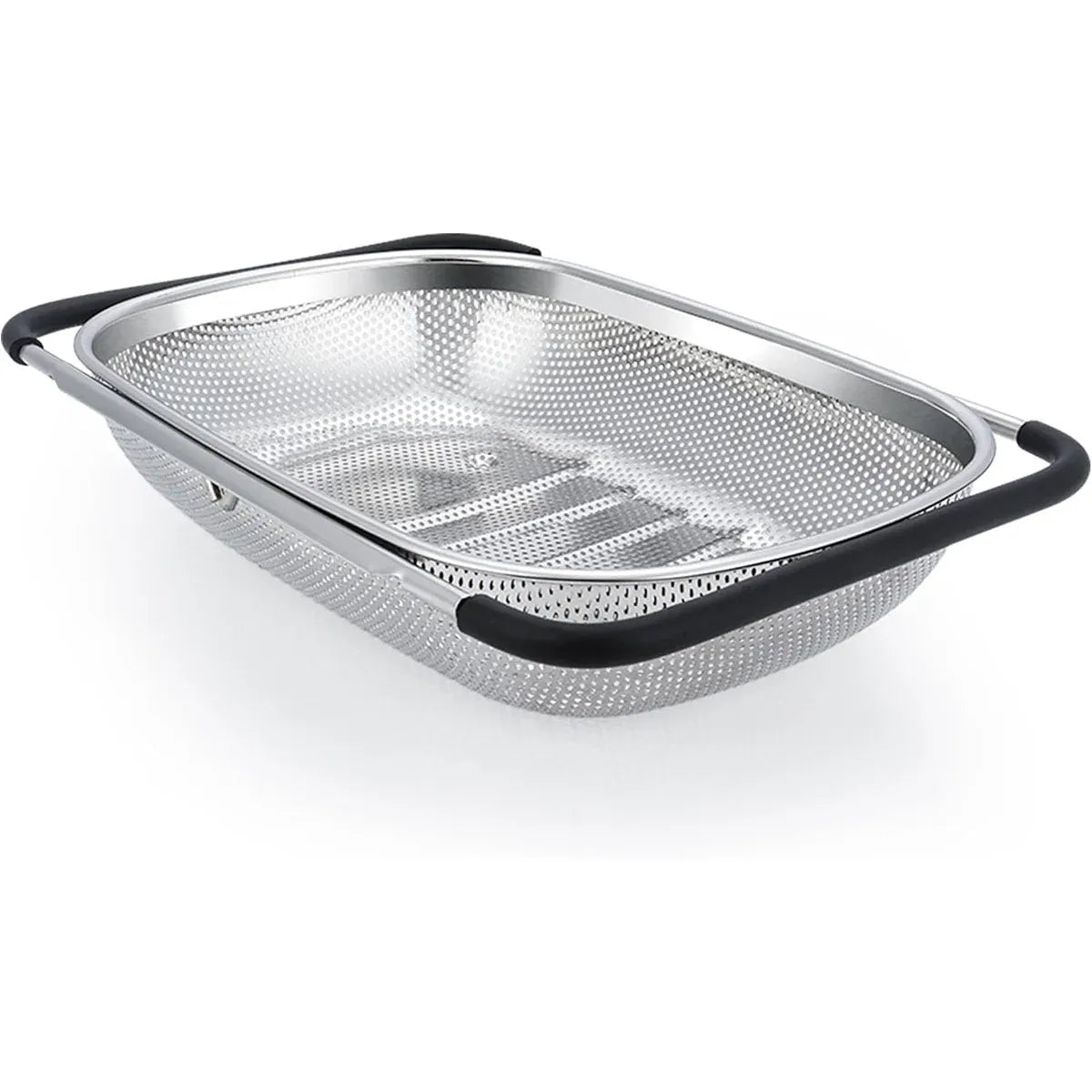 Stainless Steel Sink Basket Vegetable Washer Drain Rack Kitchen Storage Holder - 24x34x8cm