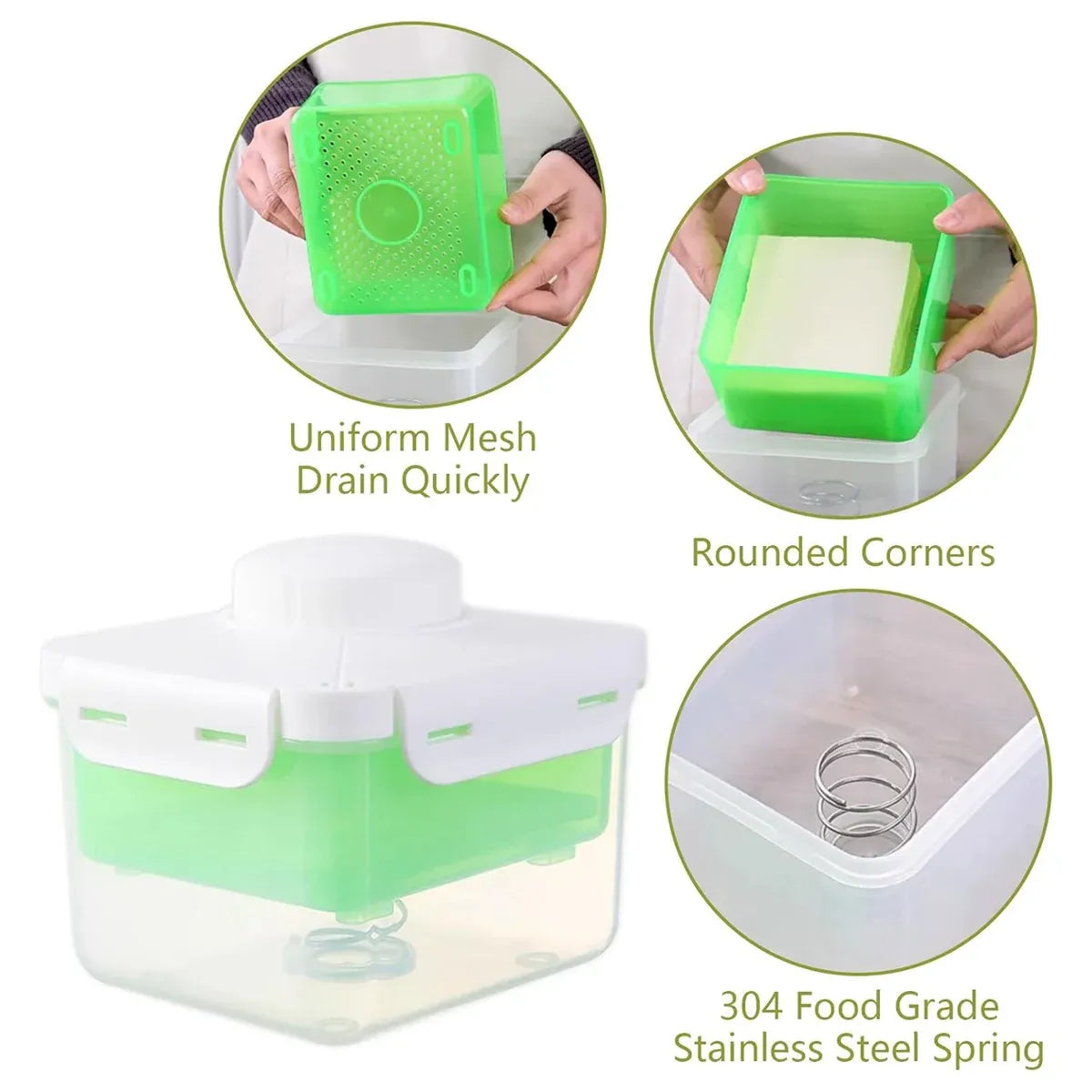Tofu Press Mold Box Water Drainer Container Kitchen Tool for Homemade Bean Curd