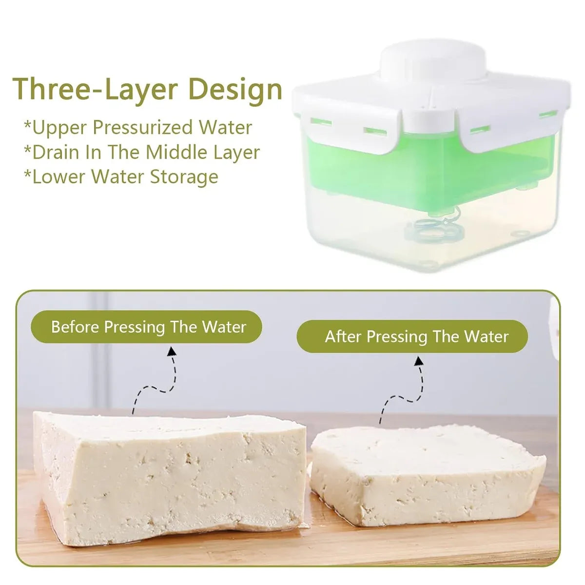 Tofu Press Mold Box Water Drainer Container Kitchen Tool for Homemade Bean Curd