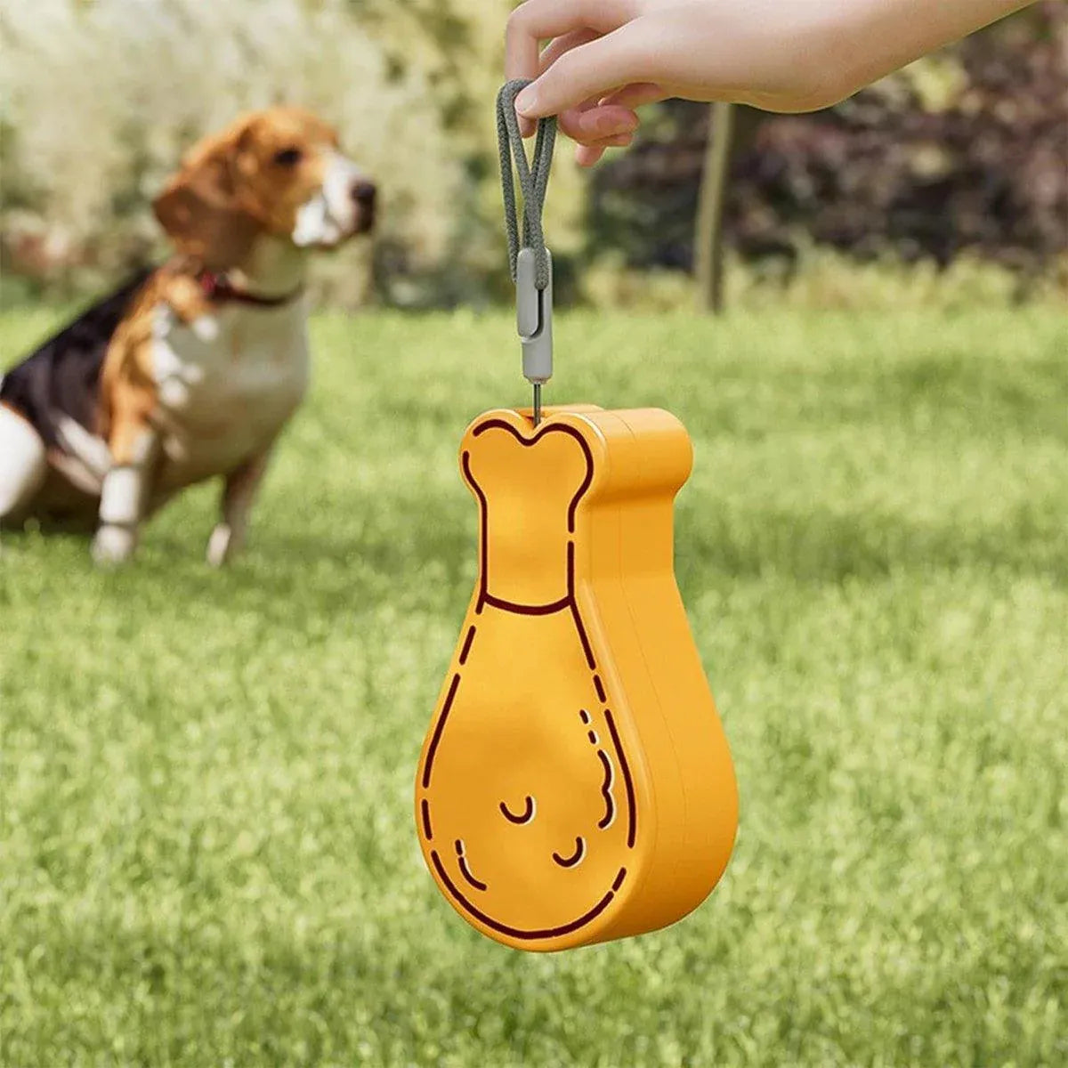 Portable Pet Water Bottle Outdoor Feeder Dual Purpose Drinking Travel Use - Orange