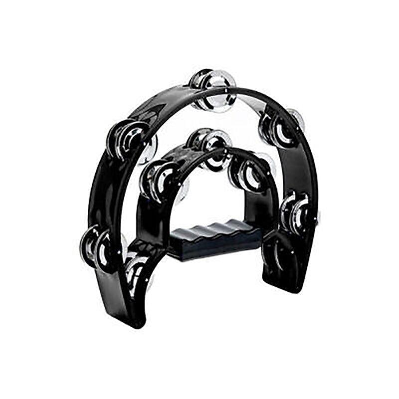 Double Half Moon Tambourine Handheld Musical Percussion Instrument Bell Drum - Green