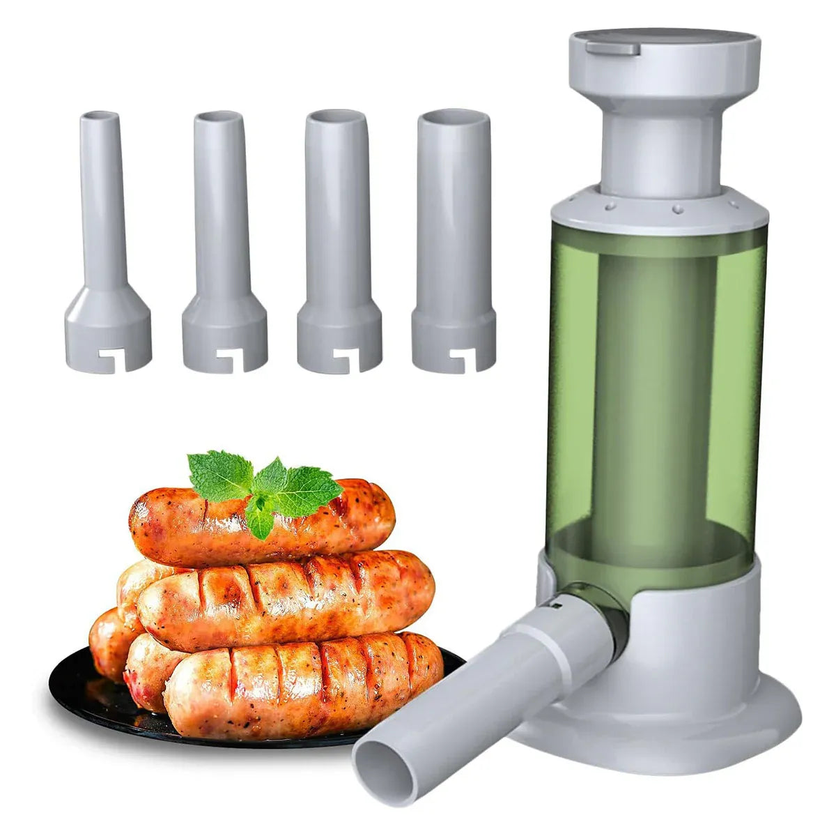 Manual Sausage Stuffer Home Kitchen Meat Filler Tool Sausage Maker Machine - Green