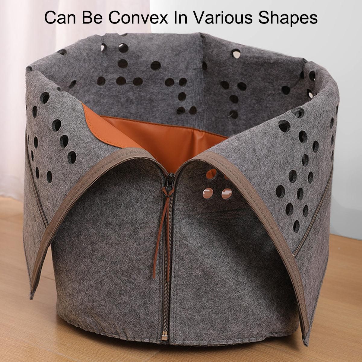 Portable Felt Cat Nest Soft Pet Bed Cat Cave for Cats and Small Pets Indoor Use
