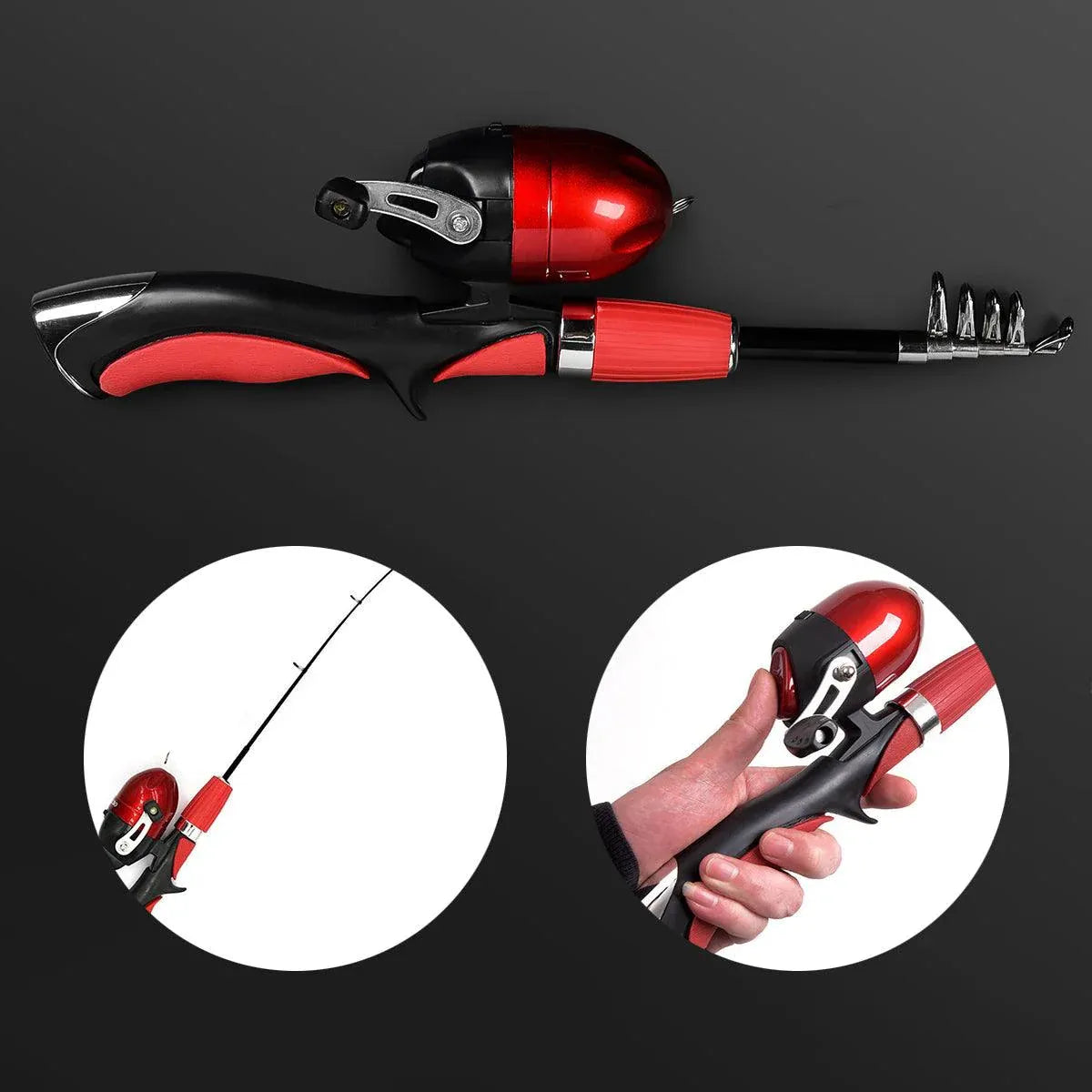 Compact Telescopic Fishing Rod Portable 1.4m Pole for Travel and Outdoors