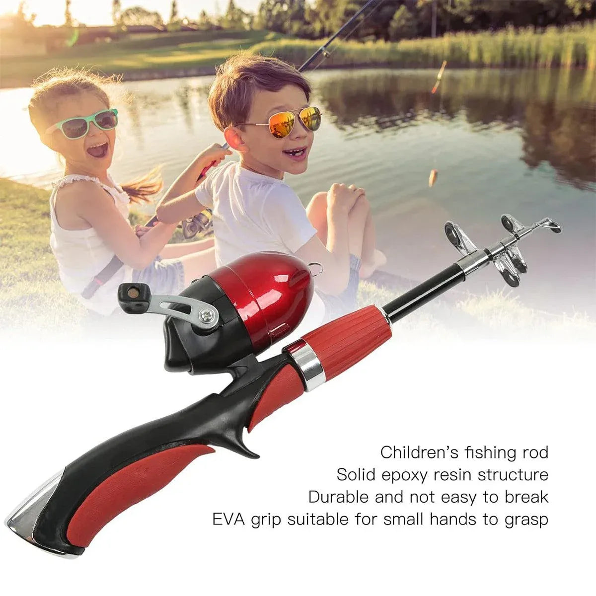 Compact Telescopic Fishing Rod Portable 1.4m Pole for Travel and Outdoors
