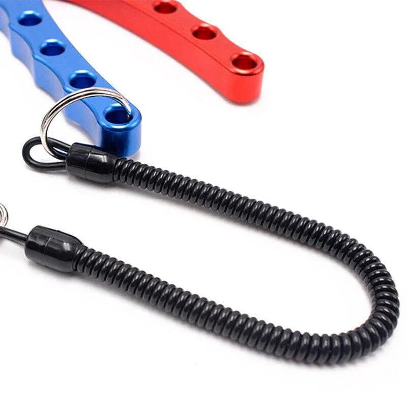 Aluminium Fishing Pliers Hook Remover Line Cutter Braid Mono Split Ring Fish Grip - Red+Silver