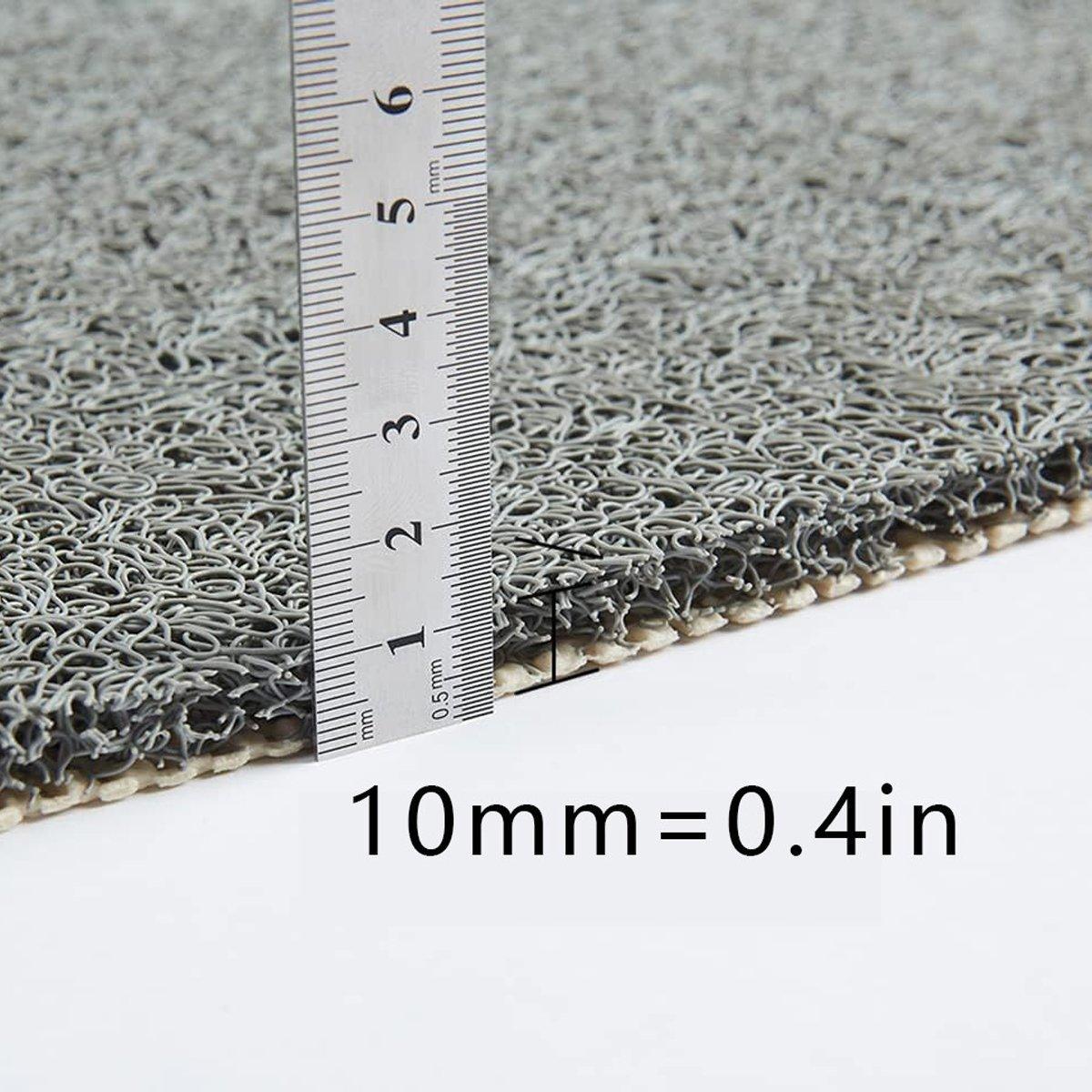 Waterproof Non-Slip Bathroom Shower Mat Anti-Slip Rug Toilet Floor Mat Washable - White-43*75cm