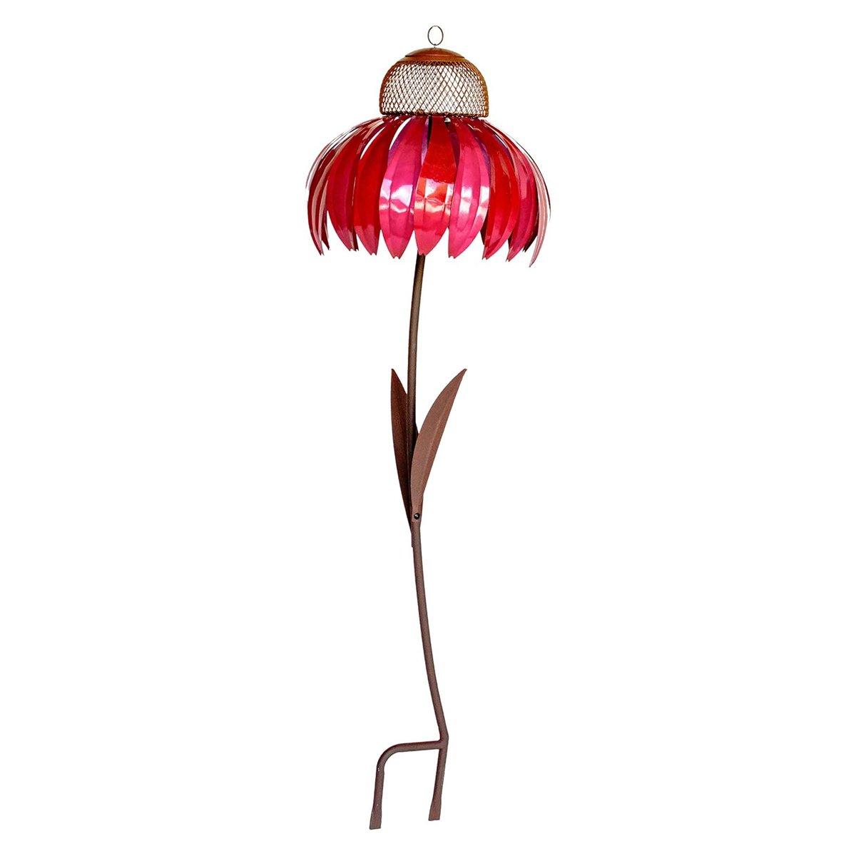 Decorative Metal Flower Garden Bird Feeder Outdoor Hanging Birdseed Feeder