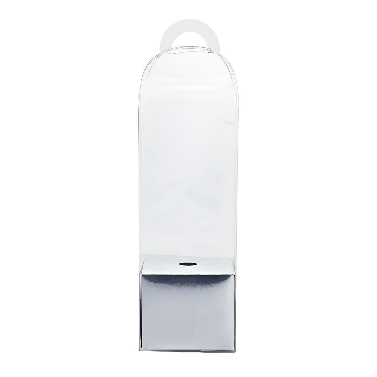 10pcs Bouquet Packaging Transparent PVC Flower Box Portable Floral Gift Boxes - Black