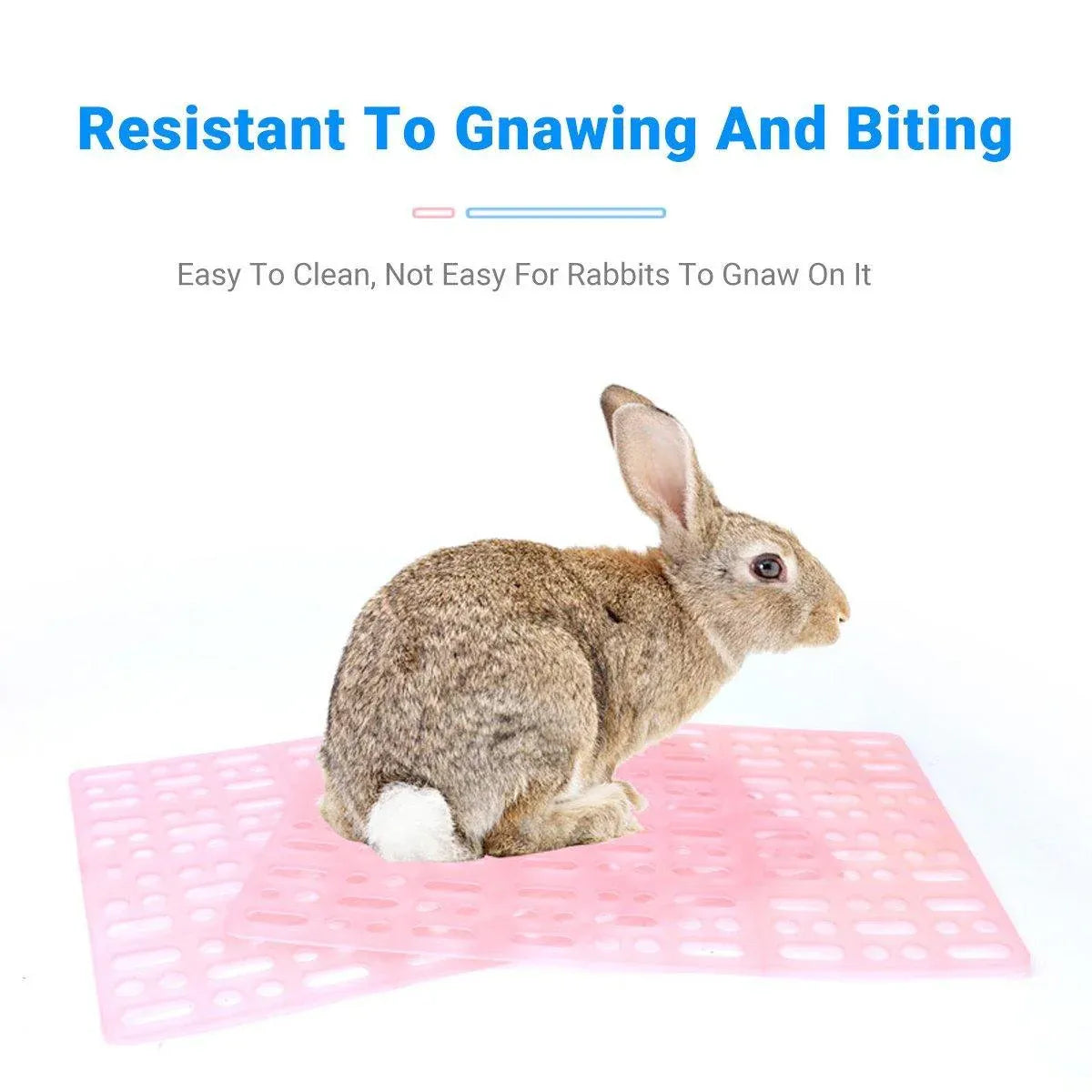 2pcs Rabbit Foot Mat Large Plastic Cage Mat for Guinea Pig Pet Cage Accessories - Pink
