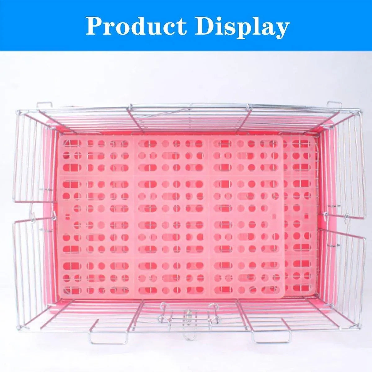 2pcs Rabbit Foot Mat Large Plastic Cage Mat for Guinea Pig Pet Cage Accessories - Pink